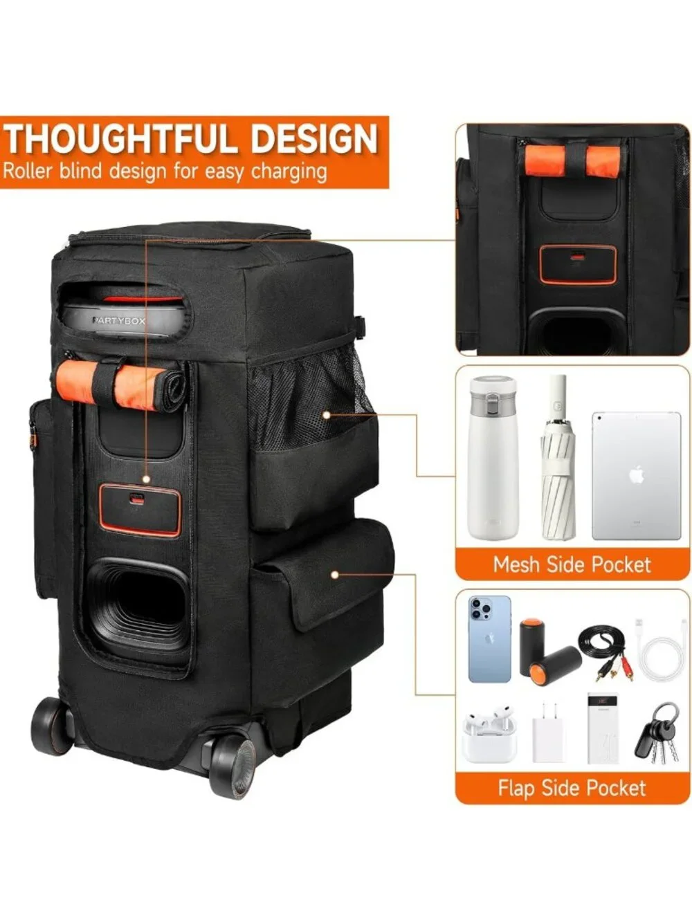 Speaker Case for JBL PartyBox 320/310 - Durable, Stylish Protection & Bottomless